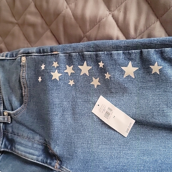 Big girl,, denim, star accent jeggings. - Picture 4 of 4